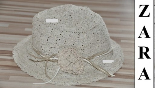 Zdjęcie oferty: kapelusz ZARA 3D kwiat 4 - 6 lat