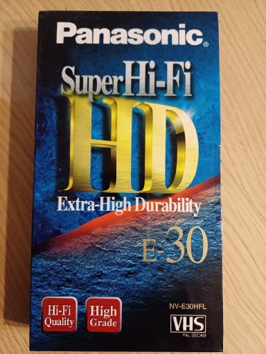 Zdjęcie oferty: Kaseta VHS Panasonic Super Hi-fi HD NV-E30HFL