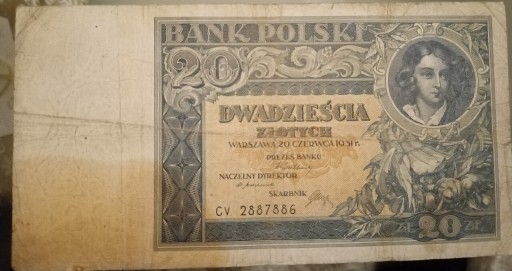 Zdjęcie oferty: Banknot dwadzieścia złotych - 1931 rok.