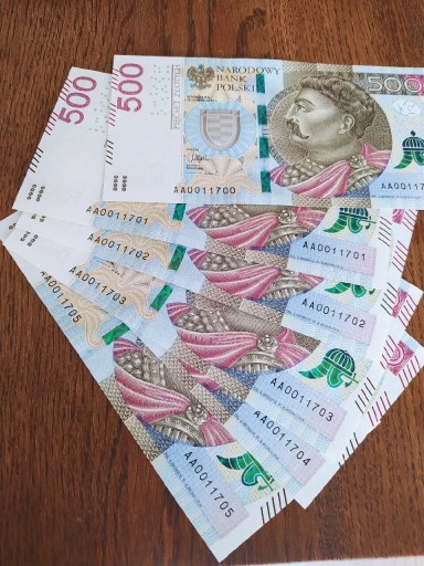 Zdjęcie oferty: Jedyny na allegro banknot 500 złotych serii AA0011