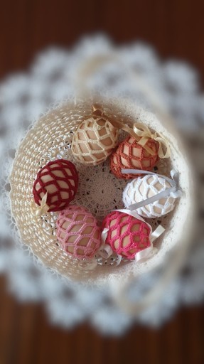 Zdjęcie oferty: Ozdoby wielkanocne na jajka handmade z kordonku