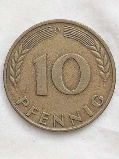 Zdjęcie oferty: 450 Niemcy RFN 10 fenigów, 1950