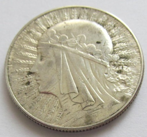 Zdjęcie oferty: 5 złotych Głowa Kobiety 1933 r. (2) Ag oryginał