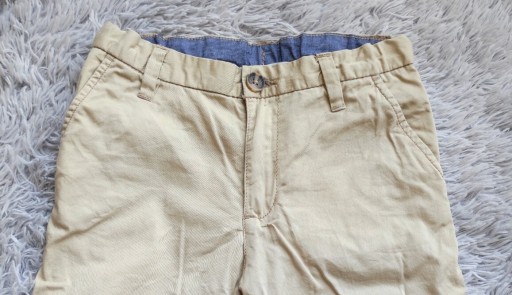 Zdjęcie oferty: Spodnie materiałowe beżowe bawełniane H&M r. 122 