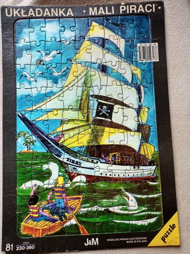 Zdjęcie oferty: Puzzle mali piraci lata 80.