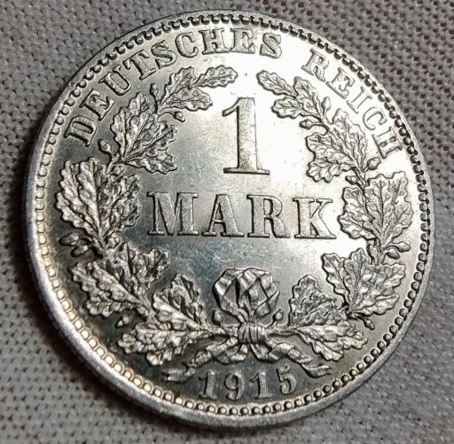 Zdjęcie oferty: 1 marka 1915 Niemcy  J   Ag. 0.900