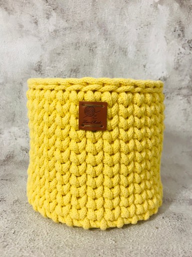 Zdjęcie oferty: Osłona donicy,okrągły koszyk ,14x12cm,j.żółty 