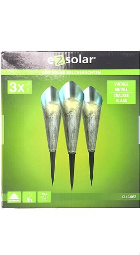 Zdjęcie oferty: 3x lampa solarna vintage 