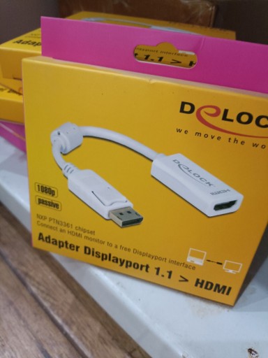 Zdjęcie oferty: Adapter AV Delock DisplayPort - HDMI biały (61767)