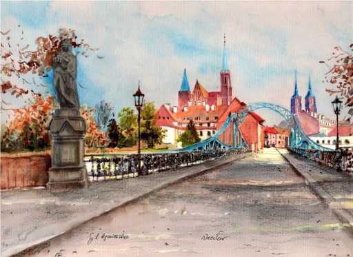 Zdjęcie oferty: Akwarela 21 x 30 cm Wrocław