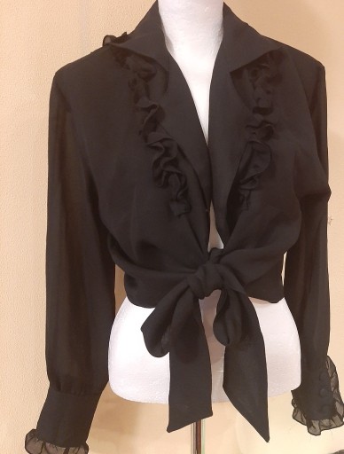 Zdjęcie oferty: eleganckie czarne bolerko bluzka, r. S
