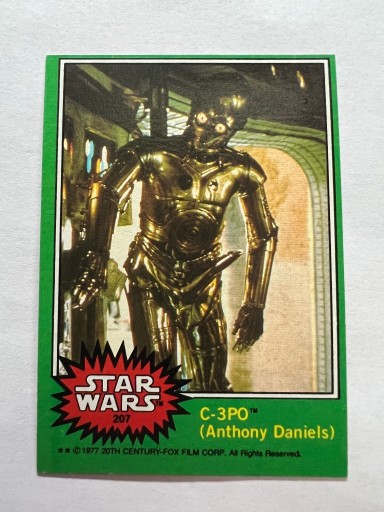 Zdjęcie oferty: Topps Star Wars C-3PO #207 Error, 1977