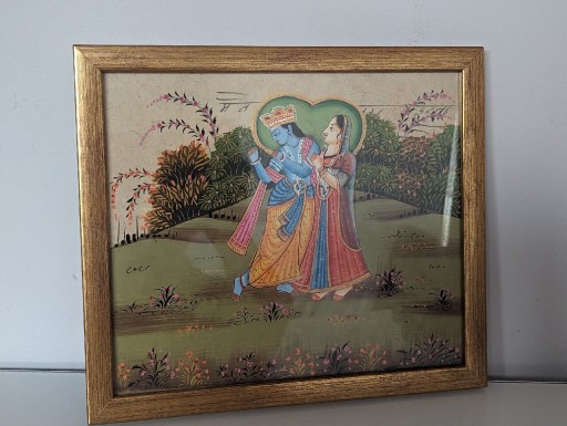 Zdjęcie oferty: Kryszna obraz Indie Indopersja XIX wiek
