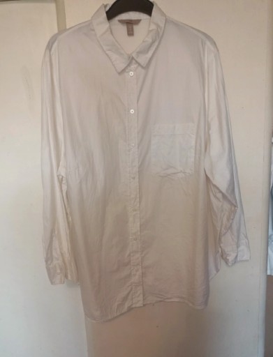 Zdjęcie oferty: Bawełniana długa koszula damska biała h&m
