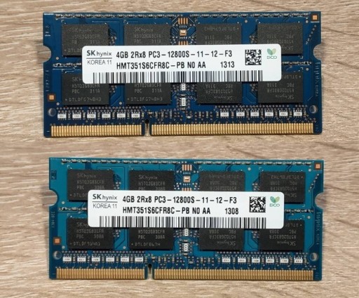 Zdjęcie oferty: Pamięć RAM DDR3 8GB  (2x 4GB) 1600Mhz SK Hynix