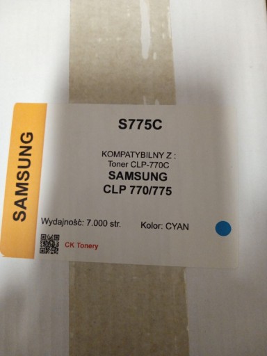 Zdjęcie oferty: Toner Samsung CLP 770/775 Cyan s775c 