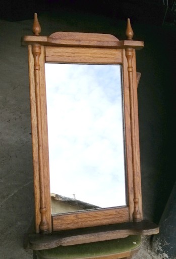 Zdjęcie oferty: stare lustro w dębowej oprawie antyk antyczne duże