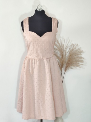Zdjęcie oferty: Reserved pudrowa sukienka rozkloszowana L 