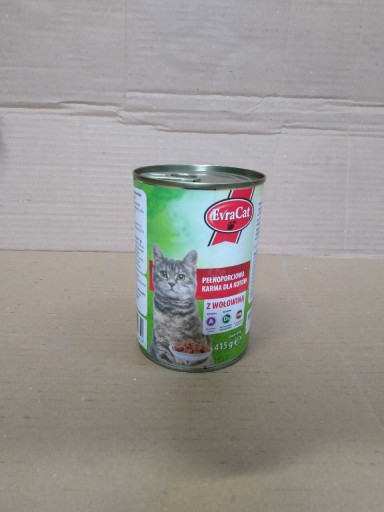 Zdjęcie oferty: EVRACAT Karma dla kota z wołowiną 415g