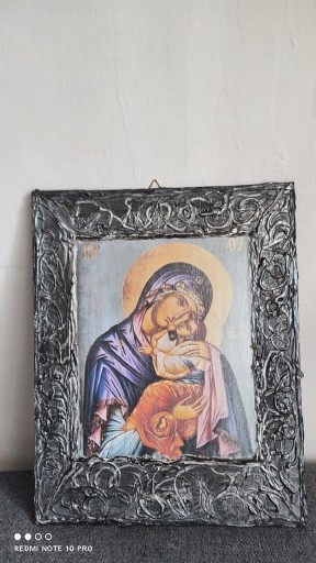 Zdjęcie oferty: Obraz  Matki Bożej z Dzieciątkiem w stylu ikony 