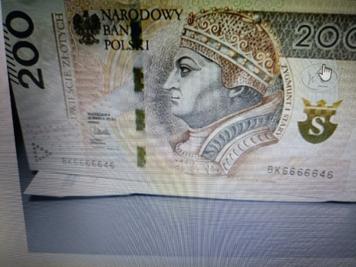 Zdjęcie oferty: Banknot 200 zł Diabelskim  numerem