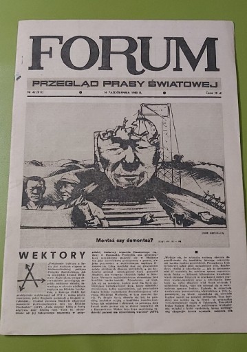 Zdjęcie oferty: Dwutygodnik FORUM-wyd.X.1980r.-Przegląd prasy 