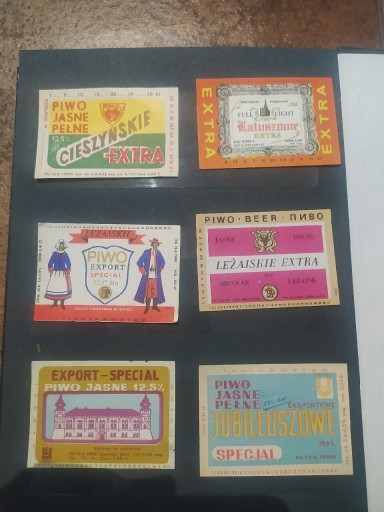 Zdjęcie oferty: Etykiety od piw- kolekcja 57szt., lata 70
