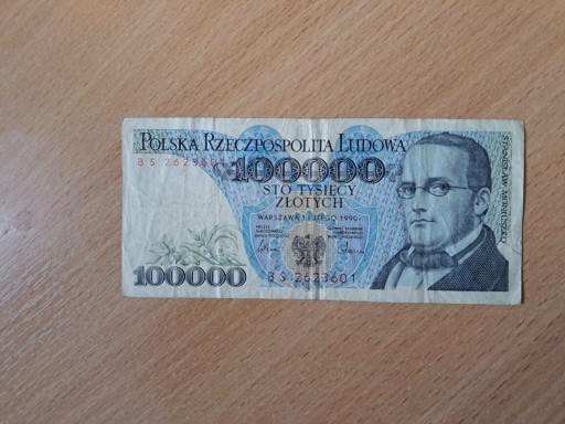 Zdjęcie oferty: 100 000 zł 1990 seria BS 