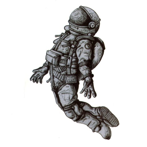 Zdjęcie oferty: Tatuaż Wodny Zmywalny Astronauta Kosmonauta 6x10cm