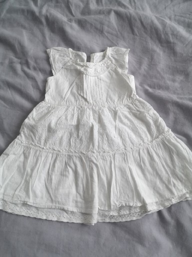 Zdjęcie oferty: Piękna biała sukienka płócienna r. 86 George 