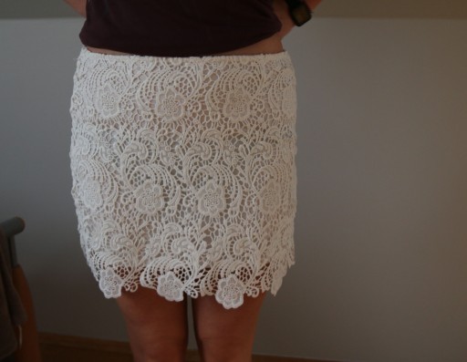 Zdjęcie oferty: Biała koronkowa spódnica mini H&M na lato 40