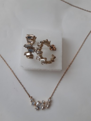 Zdjęcie oferty: Kolczyki koła naszyjnik komplet biżuterii vintage