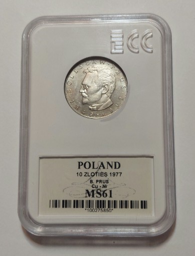 Zdjęcie oferty: 10 złotych 1977 - Bolesław Prus (st.1)