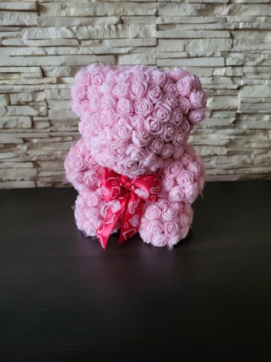 Zdjęcie oferty: Miś z Różyczek Styropianowy Prezent Rose Bear 22cm