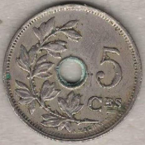Zdjęcie oferty: Belgia 5 centymów centimes 1928 Q 19 mm nr 3