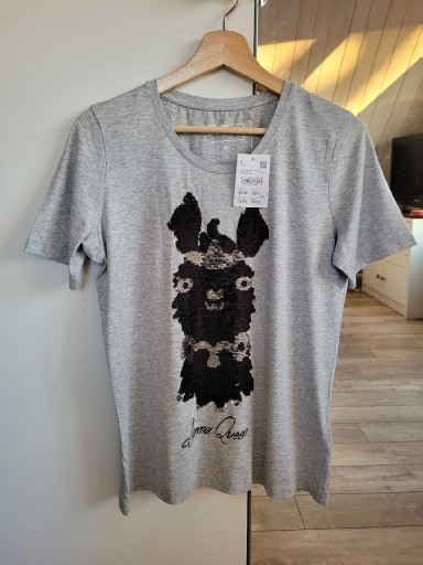 Zdjęcie oferty: C&A nowy T-shirt S/M  cekiny lama j zara solar 