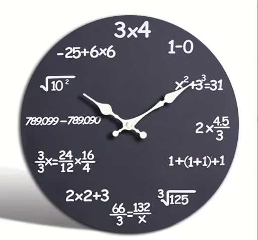 Zdjęcie oferty: ZEGAR ŚCIENNY z matematycznymi zadaniami. NOWY. 