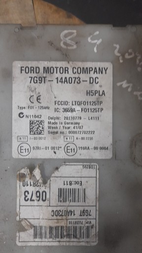 Zdjęcie oferty: Sterownik Ford 7G9T-14A073-DC LTQF01125TP Delphi