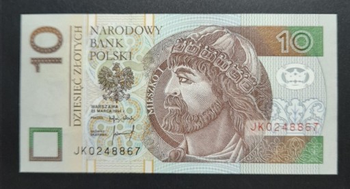 Zdjęcie oferty: Banknot 10 zł 1994 rok seria JK