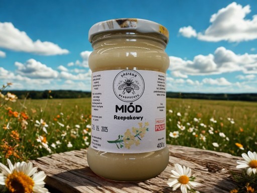 Zdjęcie oferty: Miód rzepakowy tegoroczny 400 g z Pasieki Włodarczyk