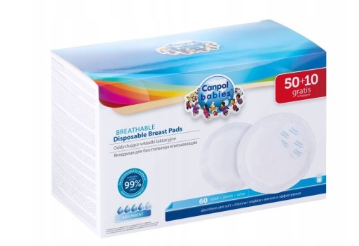 Zdjęcie oferty: Wkładki laktacyjne samoprzylepne 60 szt.