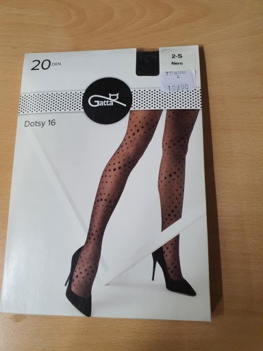 Zdjęcie oferty: rajstopy w kropki gatta 20 den, rozmiar 2/S czarne