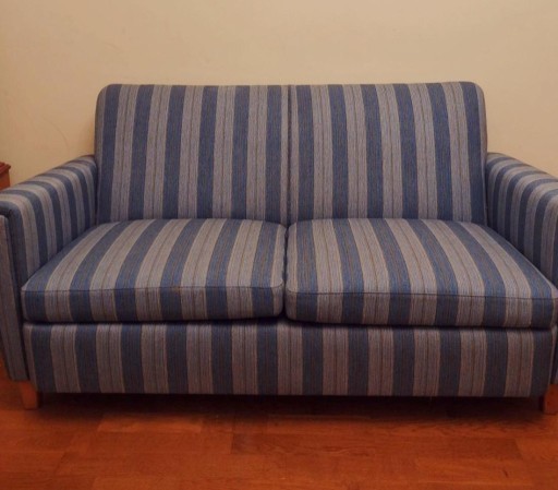 Zdjęcie oferty: Sofa wełniana pasy granat błękit kanapa