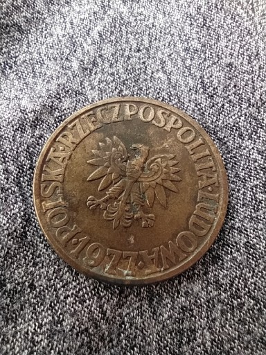 Zdjęcie oferty: Moneta PRL 5zł 1977r bez znaku mennicy