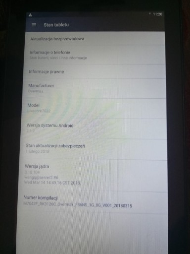 Zdjęcie oferty: Tablet 7 cali Overmax Live core 7032 stan bdb