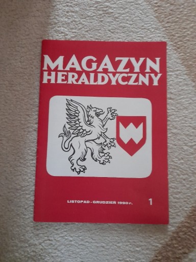 Zdjęcie oferty: Magazyn Heraldyczny Nr  1 LISTOPAD-GRUDZIEŃ 1990