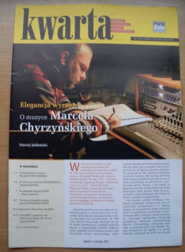 Zdjęcie oferty: Kwarta czerwiec 2012 Magazyn o polskiej muzyce 