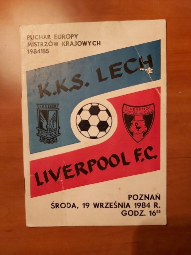 Zdjęcie oferty: Program Lech Poznań Liverpool PEMK 1984/85