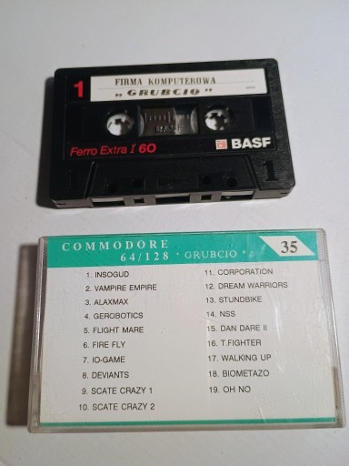Zdjęcie oferty: Grubcio 35 - kaseta  Commodore 64 składanka gier
