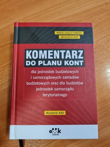 Zdjęcie oferty: Komentarz do planu kont  